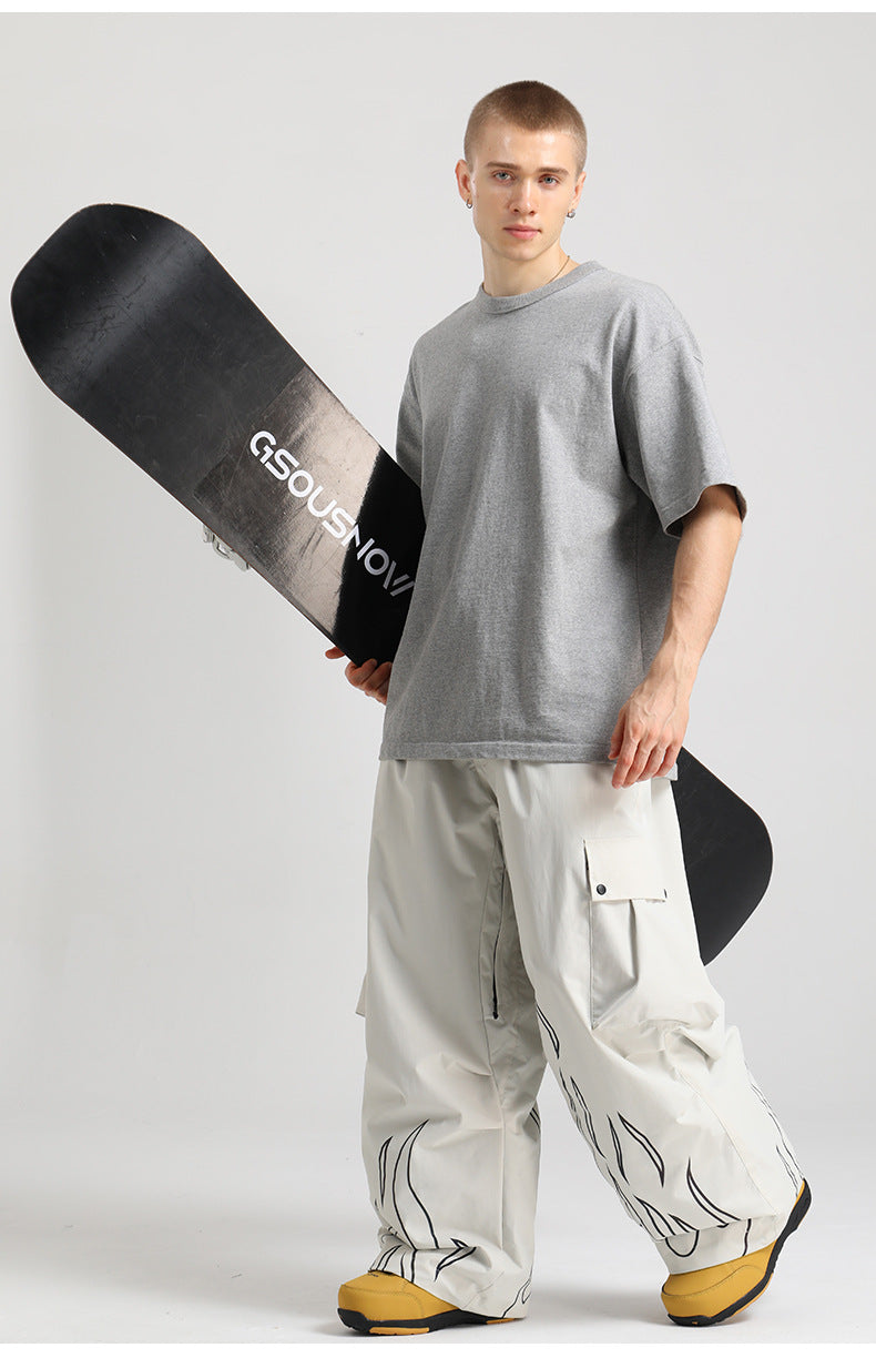 Ember Reflective Cargo Snow Pants model view 13