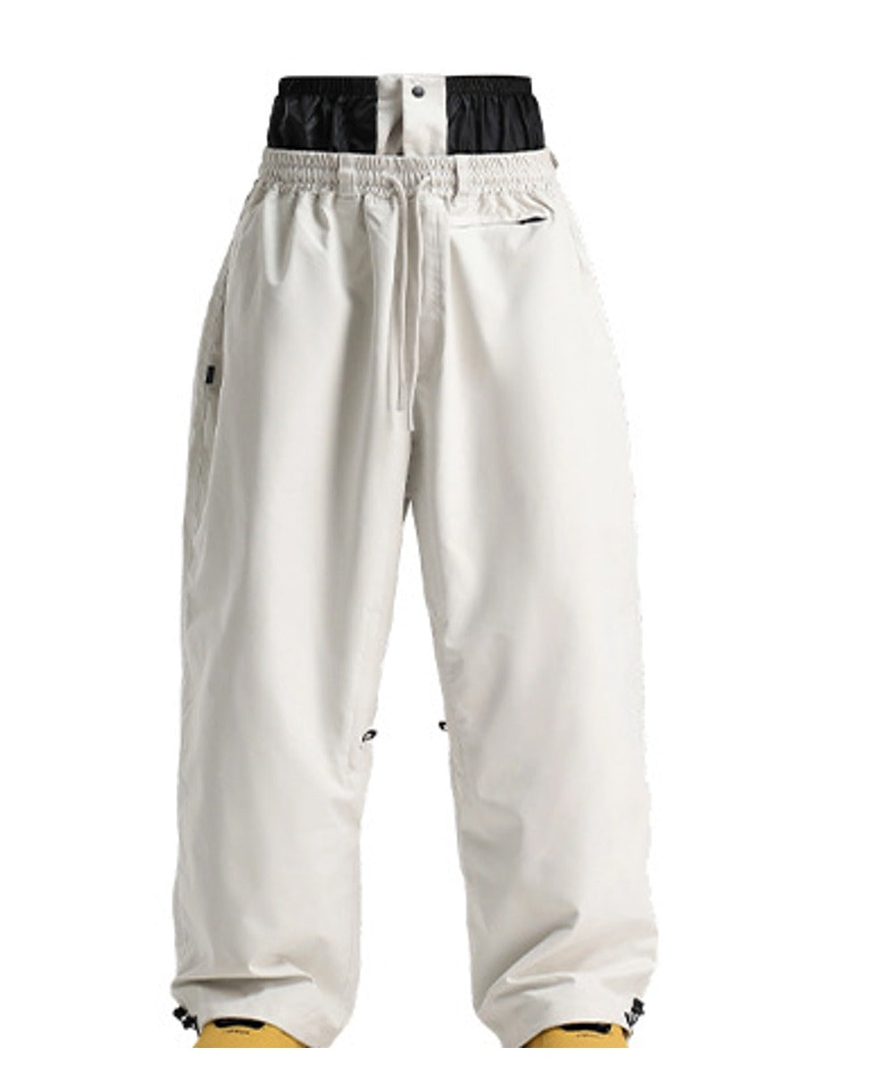 Frontier Waist-Guard Baggy Snow Pants — Off White front color image