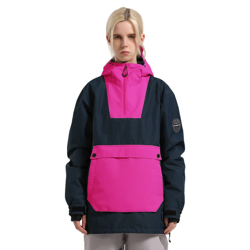 Mosaic Colorblock Snow Jacket — 659 Navy Mix front color image