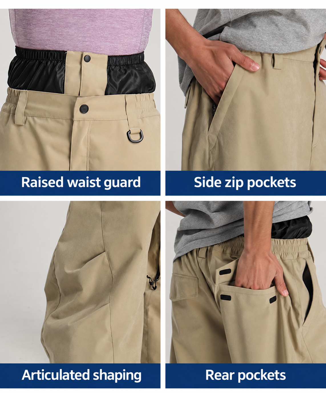 Northline Wide-Leg Snow Pants — Waist, pockets & shaping