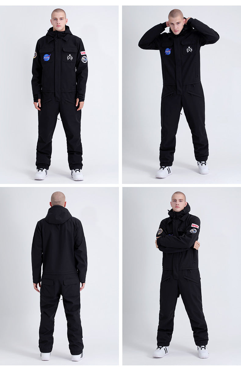 Orbit Patch Utility One-Piece Ski Suit — detail view 6