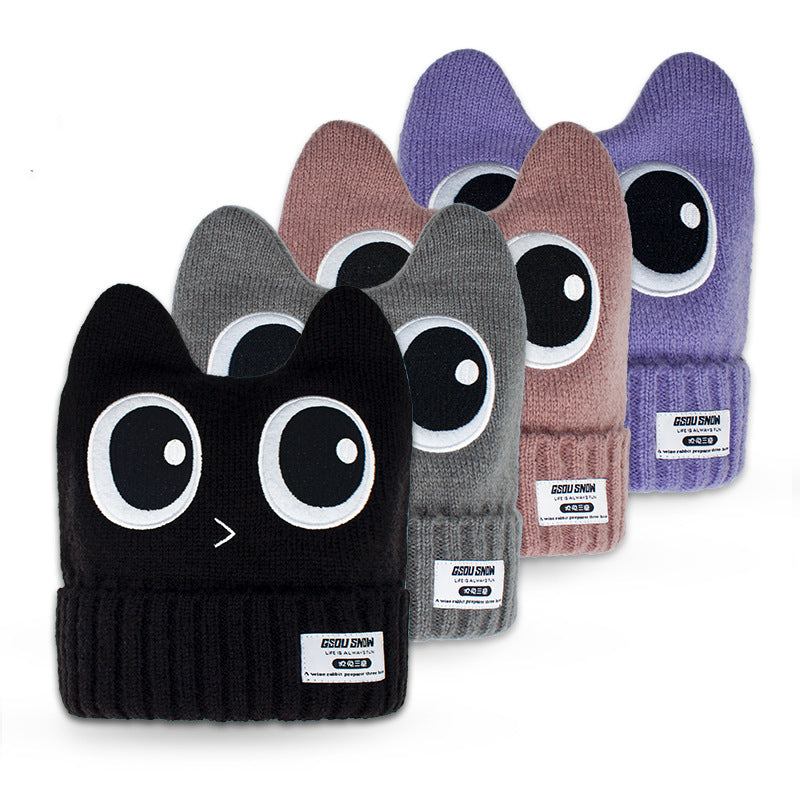 Owl-Ear Knit Snow Beanie — product view 1