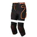 Park Padded Snow Protection Set — Black Orange front color image
