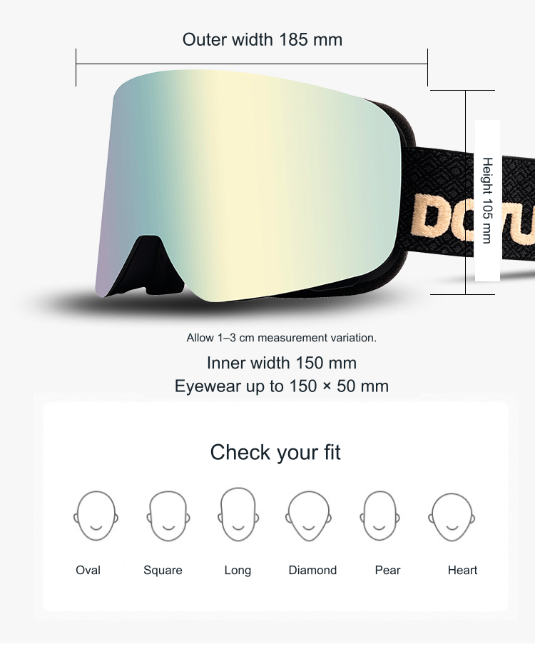 Peak Magnetic-Lens Ski Goggles