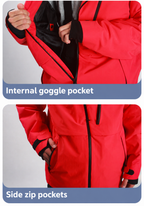 Ridge Insulated Snow Jacket — internal goggle pocket and side zip pockets