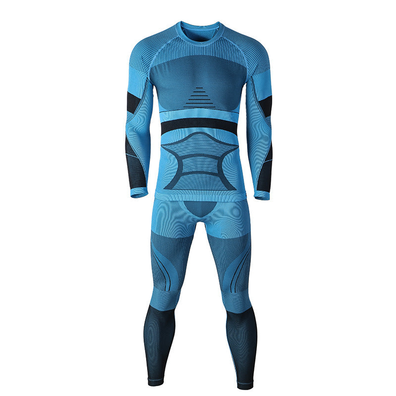 Ridge Stretch Base Layer Set — Men — Peacock Blue front color image