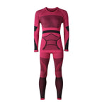 Ridge Stretch Base Layer Set — Women — Rose Red front color image