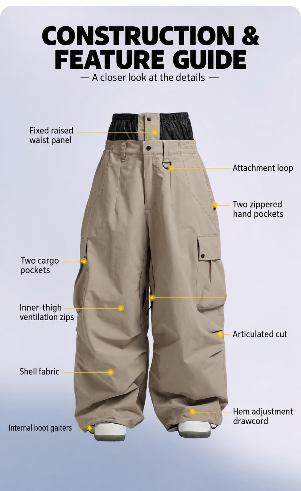 Ridge Waist-Guard Cargo Snow Pants