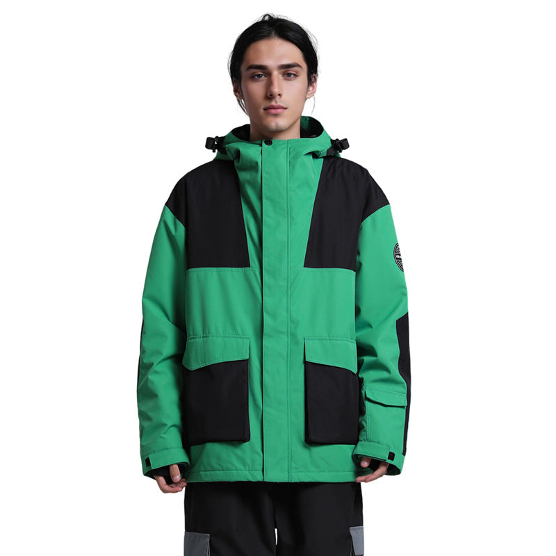 Ridgeline Colorblock Snow Jacket — Green / Black front color image