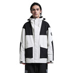Ridgeline Colorblock Snow Jacket — White / Black front color image