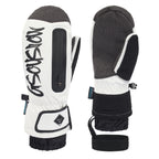 Shield Kevlar Wrist-Guard Snow Mittens in White, front product view