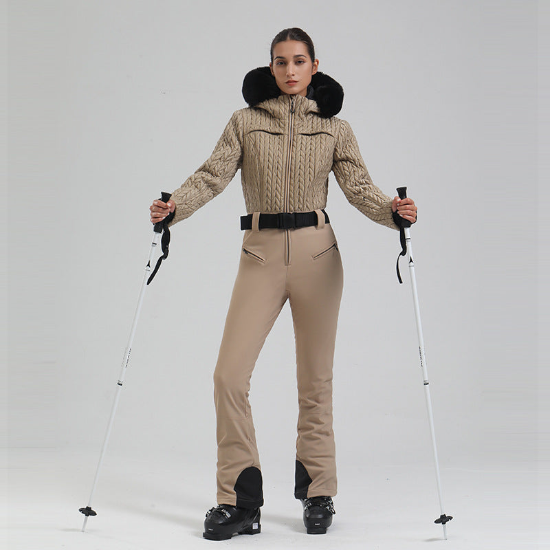 Slope Textured One-Piece Ski Suit