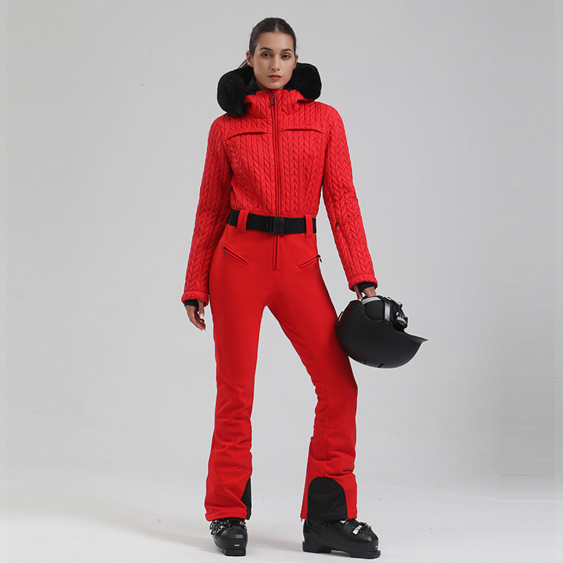 Slope Textured One-Piece Ski Suit