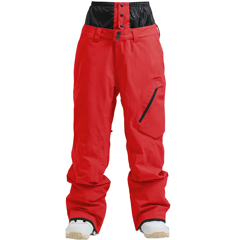 Summit High-Waist Utility Snow Pants — Red front color image