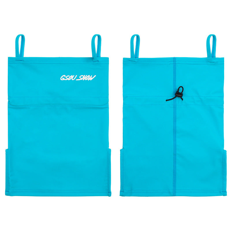 Summit Pullover Snow Face Cover — Cyan front color image