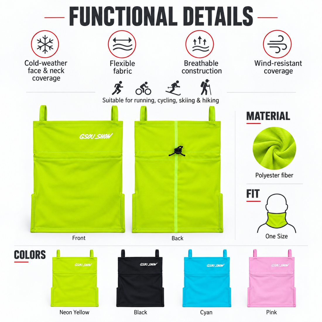 Summit Pullover Snow Face Cover — Construction & feature guide
