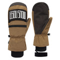 Summit Reinforced Snow Mittens — Brown front color image