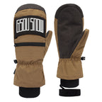 Summit Reinforced Snow Mittens — Brown front color image