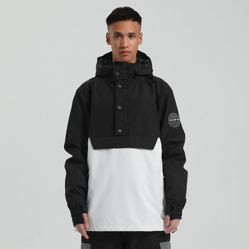 Terrain Colorblock Anorak Snow Jacket — Black White 482 front color image