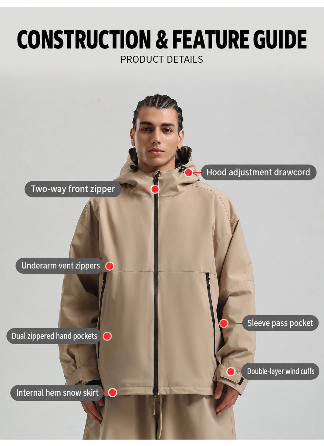 Traverse Loose-Fit Snow Jacket — Construction & feature guide